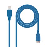 Nanocable 10.01.1101-BL Cavo USB 1 m USB 3.2 Gen 1 (3.1 Gen 1) USB A Micro-USB B Blu