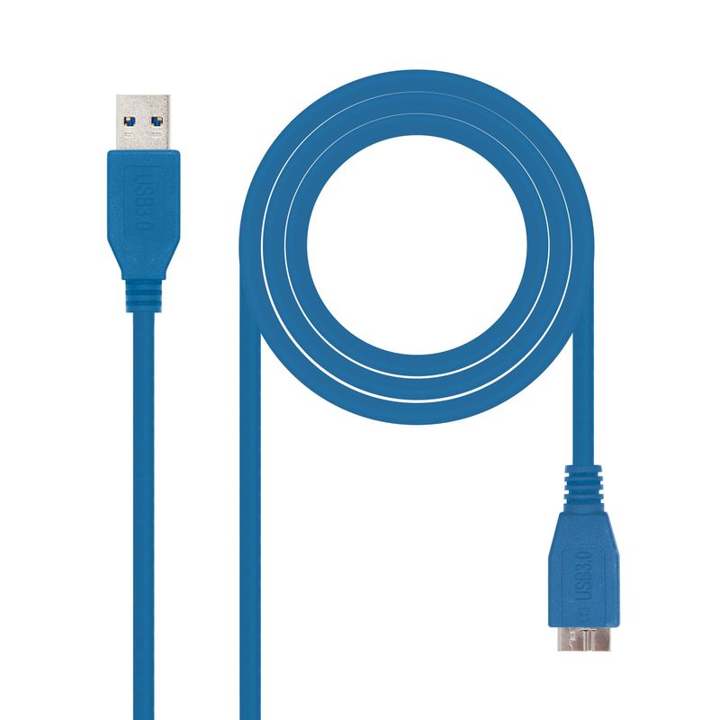 Nanocable-10.01.1101-BL-Cavo-USB-1-m-USB-3.2-Gen-1--3.1-Gen-1--USB-A-Micro-USB-B-Blu