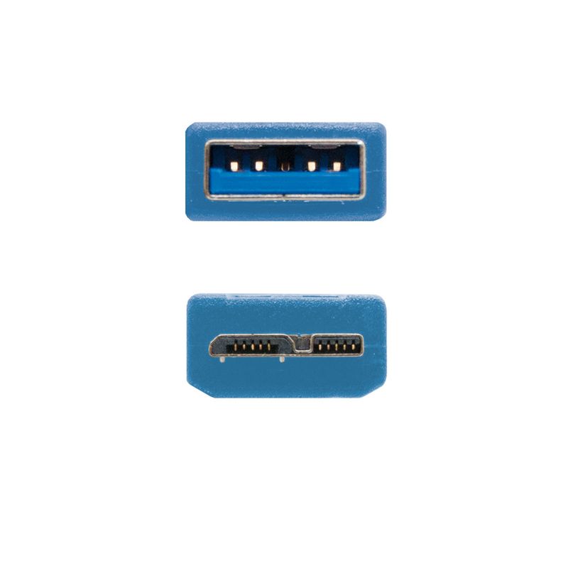 Nanocable-10.01.1101-BL-Cavo-USB-1-m-USB-3.2-Gen-1--3.1-Gen-1--USB-A-Micro-USB-B-Blu