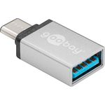 Goobay 56620 adattatore per inversione del genere dei cavi USB C USB A Argento