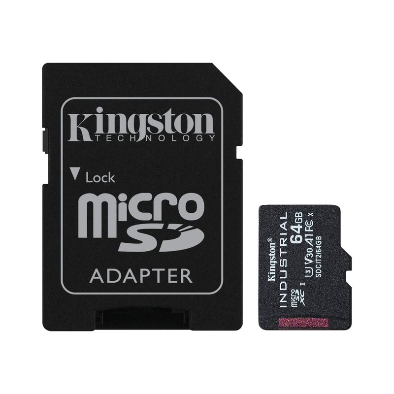 Kingston-Technology-Industrial-64-GB-MicroSDXC-UHS-I-Classe-10--KTC-64GB-microSDHC-C10-A1-pSLC-