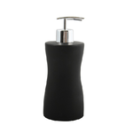 dispenser sapone in ceramica nera palma