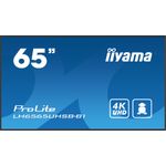 Iiyama LH6565UHSB-B1 visualizzatore di messaggi Design chiosco 163,8 cm (64.5") LED Wi