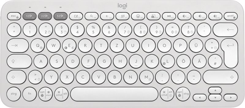 Logitech-Pebble-Keys-2-K380S-White---Tastiera-wireless-minimalista