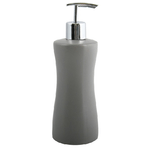 dispenser sapone in ceramica palma grigio scuro