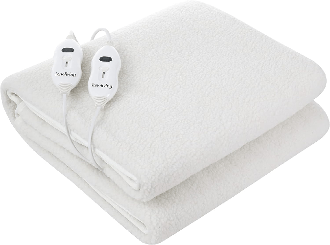 Coperta-Elettrica-Termica-Scaldaletto-Matrimoniale-Inn-064-Lana-Sintetica-Bianco-160-X-140-Cm