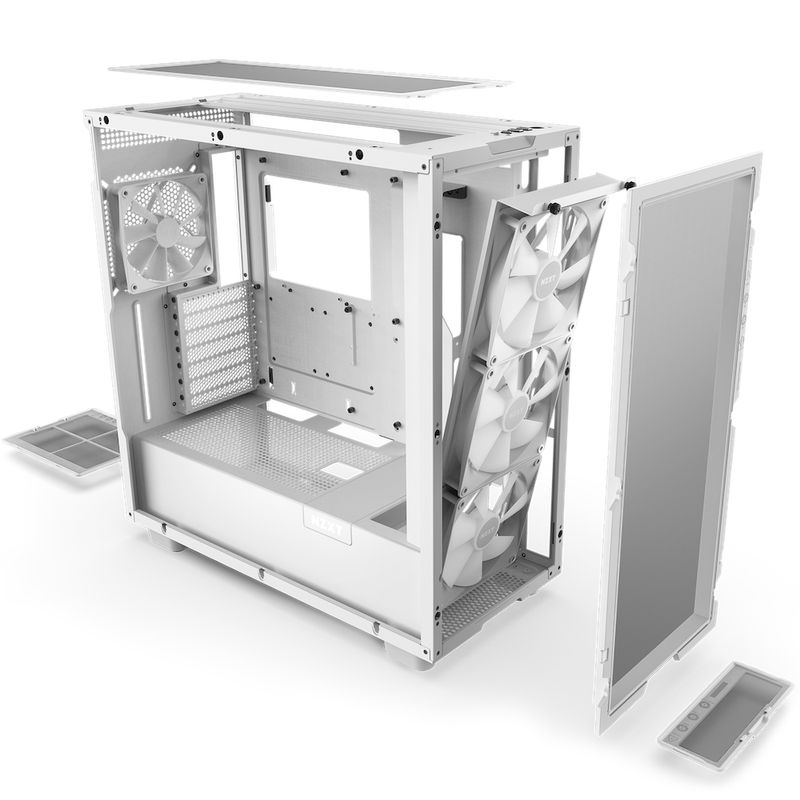 NZXT-H7-Flow-RGB-Midi-Tower-Bianco--NZXT-H7-Air-All-White-RGB-