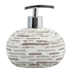 dispenser sapone in ceramica in mattone beige