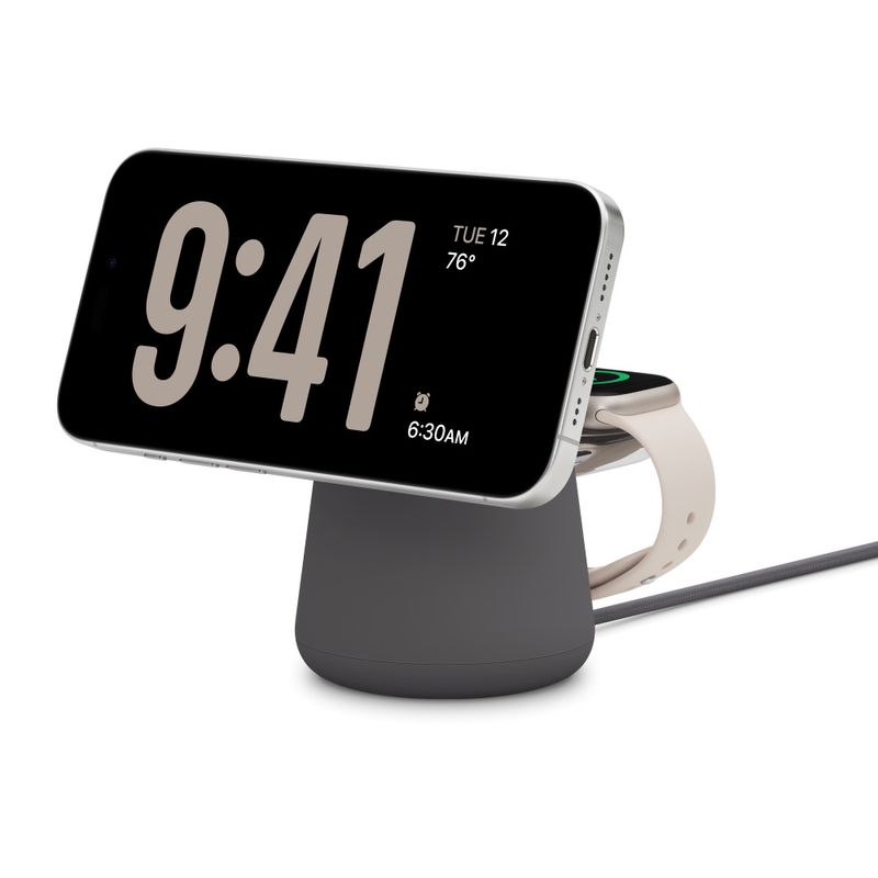 Belkin-WIZ020VFH36-Caricabatterie-per-dispositivi-mobili-Auricolare-Smartphone-Orologio-intelligente-Antracite-USB-Caric