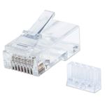 Intellinet 790604 cavo di collegamento RJ45 Trasparente (RJ45 Modular Plugs Cat6 UTP 3-prong for solid wire 15 gold plat