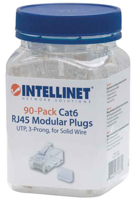 Intellinet-790604-cavo-di-collegamento-RJ45-Trasparente--RJ45-Modular-Plugs-Cat6-UTP-3-prong-for-solid-wire-15-gold-plat