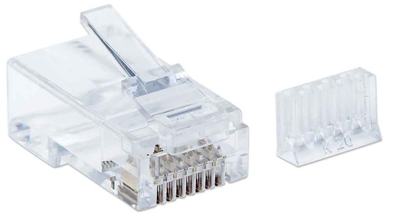 Intellinet-790604-cavo-di-collegamento-RJ45-Trasparente--RJ45-Modular-Plugs-Cat6-UTP-3-prong-for-solid-wire-15-gold-plat