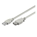 Goobay  Wentronic Goobay USB 2.0 Hi-Speed Verlngerungskabel, Grau, 0.3 m - USB 2.0-Stecker (Typ A) > USB 2