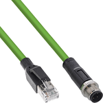 InLine Cavo di rete industriale M12 a 4 pin con codice D a RJ45 PUR 5m