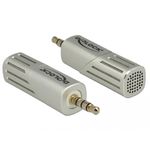 Delock Microfono a condensatore unidirezionale per smartphone / tablet jack da 35 mm a 4 pin angolato a 90 argento