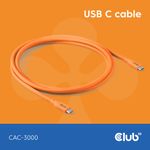 CLUB-3D CLUB3D Kabel / Adapter cavo USB USB4 Gen 2x2 2 m USB C Arancione