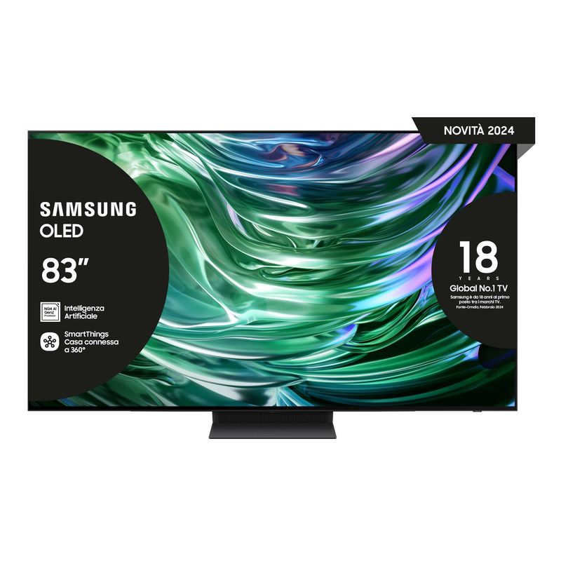 Samsung-QE83S90DAEXZT-Tv-Oled-4k-83”-Smart-Tv-Wi-fi-Graphite-Black-2024-Processore-Nq4-Ai-Gen2-Self-Illuminating-Pixels-Laser-Slim-Design-Dolby-Atmos