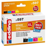 Edding cartucce per stampante edding EDD-597 nero ciano magenta giallo compatibili con EPSON 34XL / T3476XL set da 4