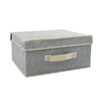 scatola portaoggetti in tnt microaperato 41x35x20 cm grigio