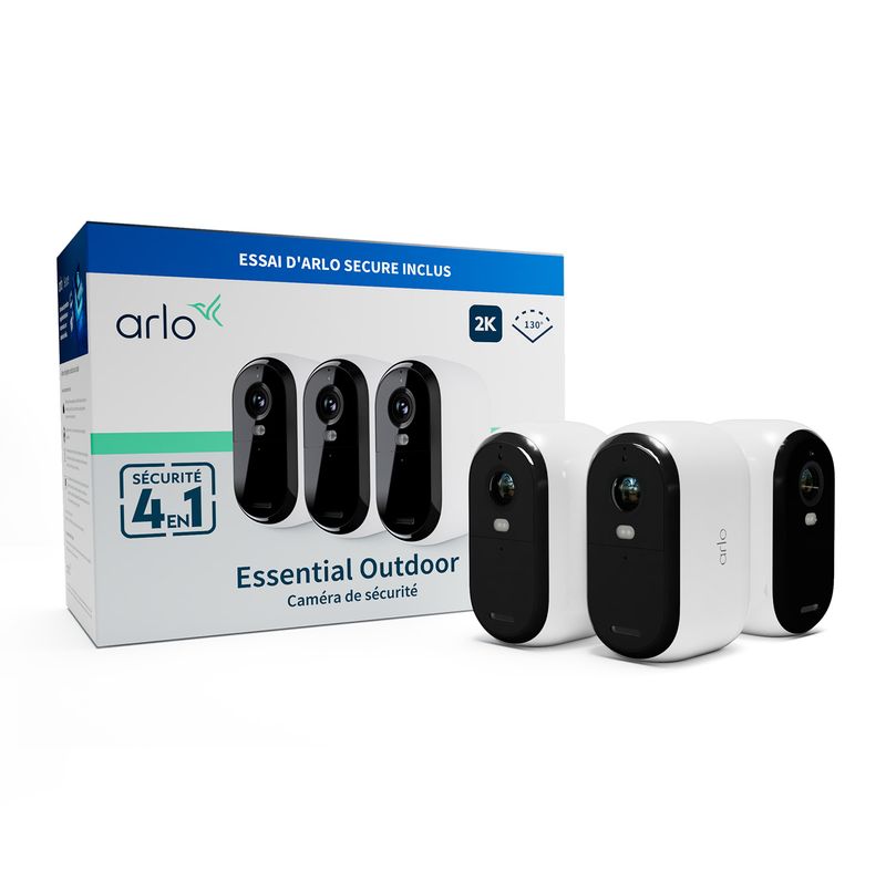 Videocamera-per-esterni-Arlo-Essential-2K-per-esterni---set-da-3-bianco