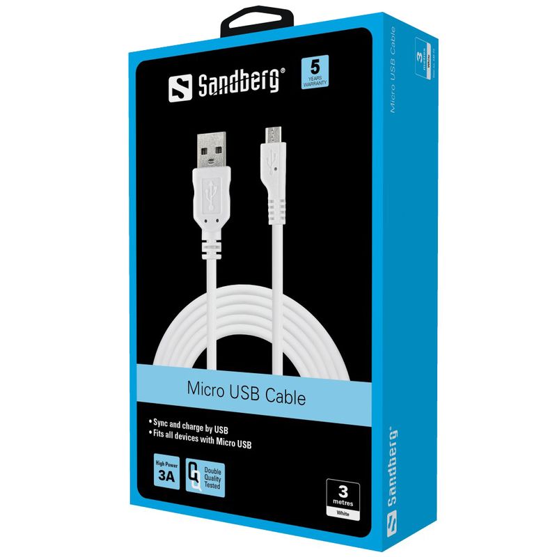 Sandberg-MicroUSB-Sync-Charge-Cable-3m