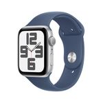 Apple-Watch-SE-GPS-44mm-Cassa-in-Alluminio-Color-Argento-con-Denim-Sport-Band---S-M