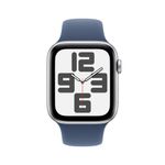 Apple-Watch-SE-GPS-44mm-Cassa-in-Alluminio-Color-Argento-con-Denim-Sport-Band---S-M