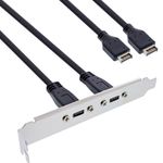 InLine Staffa per slot 2x USB-C a USB 3.2 pannello frontale Chiave-A interna - 05 m