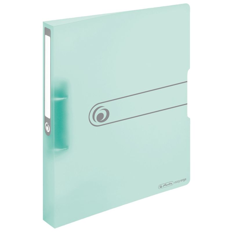 Raccoglitore-ad-anelli-Herlitz-a-2-anelli-DIN-A4-38-cm-verde-trasparente