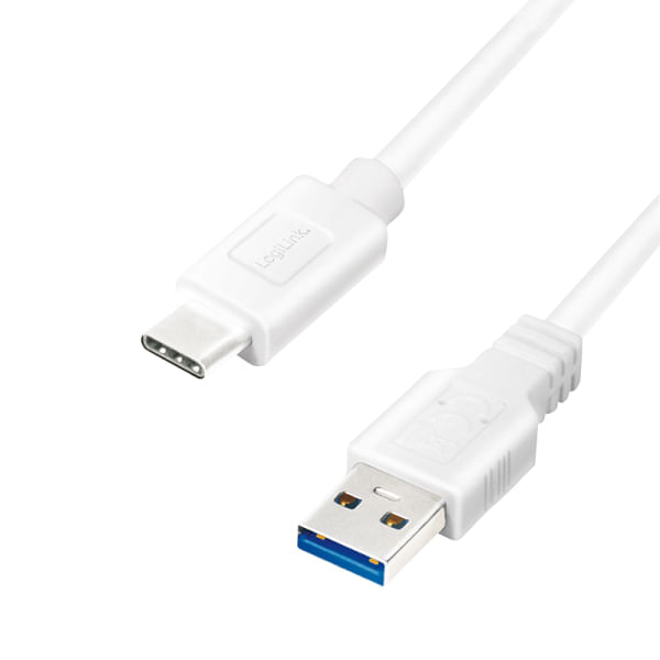 Logilink---Cavo-USB---Da-USB-tipo-A--W--a-USB-C--M----USB-3.2-Gen-1---3-A---50-cm---bianco--CU0173-