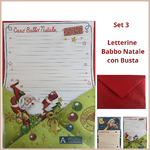 Letterina di natale per bambini set 3 lettere con busta rossa babbo elfo decorazioni natalizie vintage addobbi natalizi aiutante scrivere bimbi