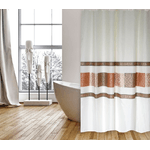 alhambra tenda doccia in poliestere 180x200 cm bianco/rame