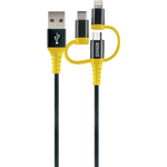 Schwaiger WKUU310 511 cavo USB 1,2 m USB A Micro-USB B/Lightning Nero, Giallo