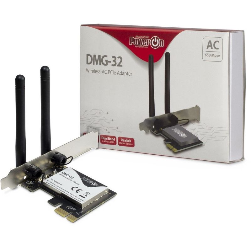 Inter-Tech-DMG-32-Adattatore-di-rete-PCI-Express-x1-650Mbps