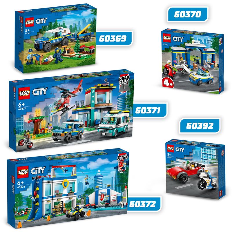 LEGO-60372-City-Accademia-di-Addestramento-della-Polizia-con-Macchina-ATV-Cavallo-Giocattolo-Percorso-a-Ostacoli-e-6-Minifigure-Giochi-pe