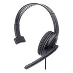 Manhattan 179874 cuffia e auricolare Cablato A Padiglione Ufficio USB tipo A Nero (Mono Over-Ear Headset USB Clearance P