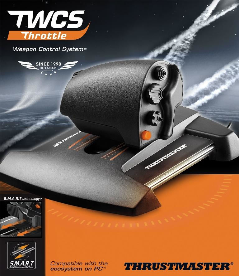 Thrustmaster-TWCS-Throttle-Nero-Arancione-USB-Controllo-del-movimento-Analogico-Digitale-MAC-PC