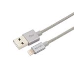 Nevox Cavo dati USB Nevox Lightning MFi nylon intrecciato 1M grigio argento