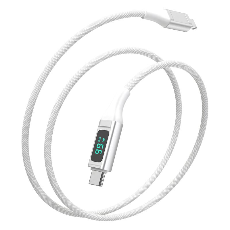 Cavo-4smarts-da-USB-C-a-USB-C-DigitCord-100W-15m-bianco