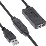 InLine Estensione attiva USB 2.0, spina/presa USB-A, 15m