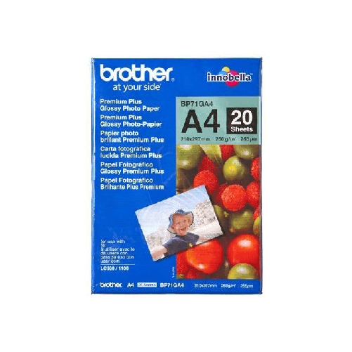 Brother-BP-71GA4-carta-fotografica-A4-Blu-Rosso