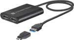 Adattatore-USB-DisplayLink-Spina-USB-A-e-GT-Dual-4K-DisplayPort-nero-30-cm