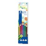 Staedtler Staedtleler Noris Color 187 Confezione da 6 colori triangolari opachi - Resistenza alla rottura