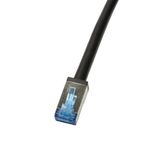 2direct LogiLink Professional CAT 6a Kabel med afskrmning med folie og kobberfletning (SFTP 5m Patchkabel Sort