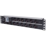 Intellinet 714051 unitÃ  di distribuzione dell'energia (PDU) 15 presa(e) AC 2U Alluminio Nero