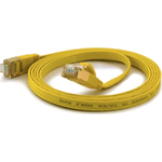 Wantec Cavo patch piatto FTP CAT6A - 1 m - Cat6a - F/UTP (FTP) - RJ-45 - RJ-45 - Giallo (7061)