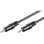 Goobay Wentronic Goobay 2,5mm-Klinke-Verbindungskabel, Schwarz, 1.5 m - Klinke 2,5 mm-Stecker (3-Pin, Stereo