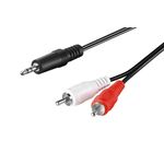 Goobay 51652 cavo audio 10 m 3.5mm 2 x RCA Nero