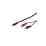 Goobay 50440 cavo audio 0,5 m 3.5mm 2 x RCA Nero