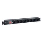 Equip 333286 unit  di distribuzione dell'energia PDU 8 presae AC 1U Nero (8-Outlet German Power - Distribution Unit With